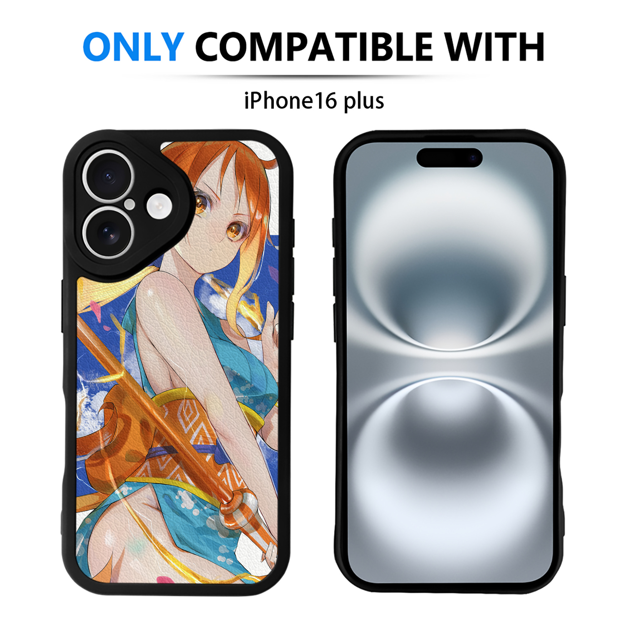 （画像用） ワンピース ONE PIECE 【iPhone 16シリーズ対応】シリコンスマホケース（レザー調） 材質：シリコン